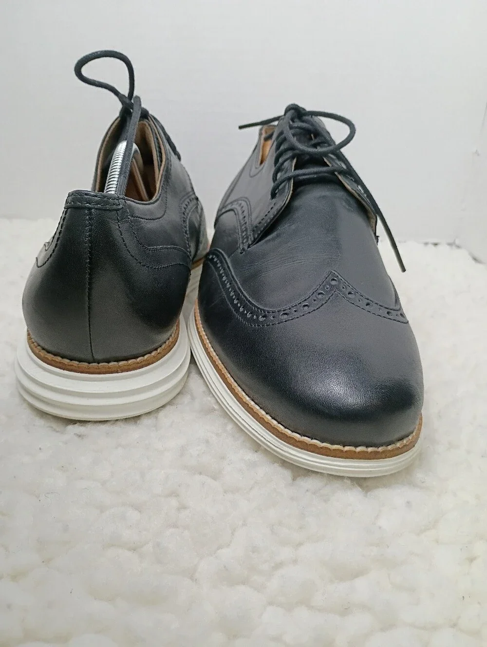 Cole Haan OriginalGrand Wingtip Oxford Black Leather Men 11.5 C26369 Dress